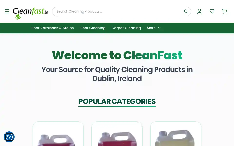 Screenshot of cleanfast.ie