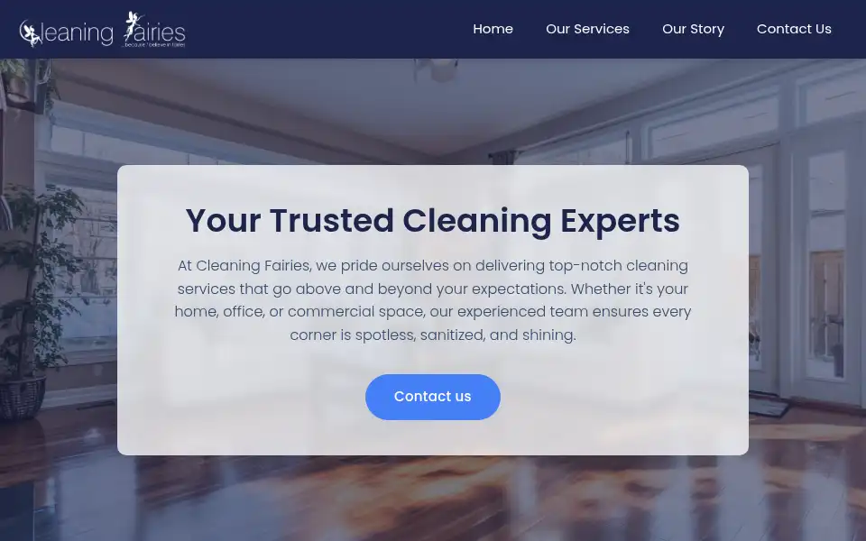 Screenshot of cleaningfairies.co.uk