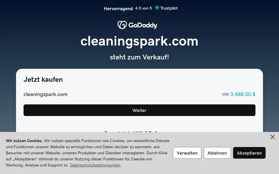 Screenshot of cleaningspark.com