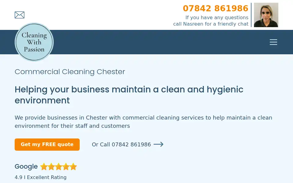 Screenshot of cleaningwithpassion.co.uk