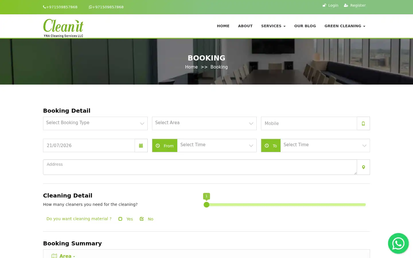 Screenshot of cleanit.ae