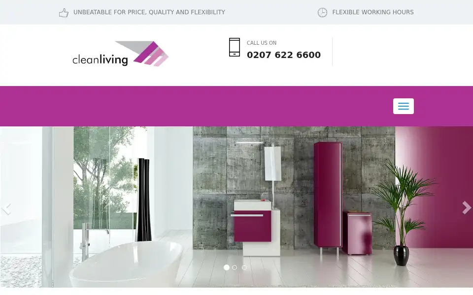 Screenshot of cleanliving.co.uk