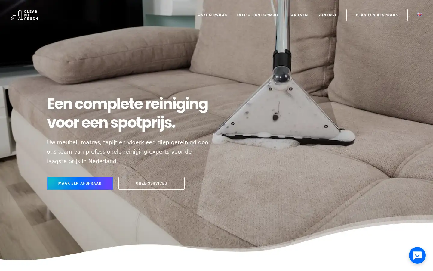 Screenshot of cleanmycouch.nl