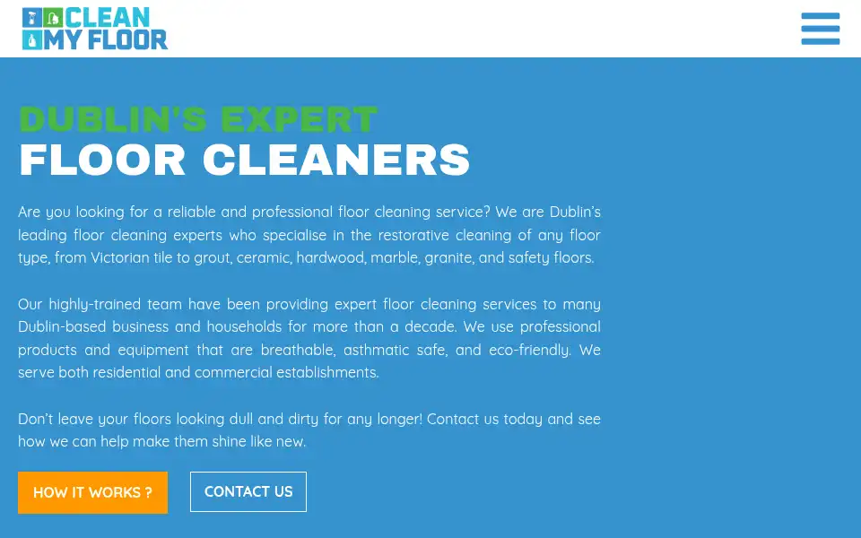 Screenshot of cleanmyfloor.ie
