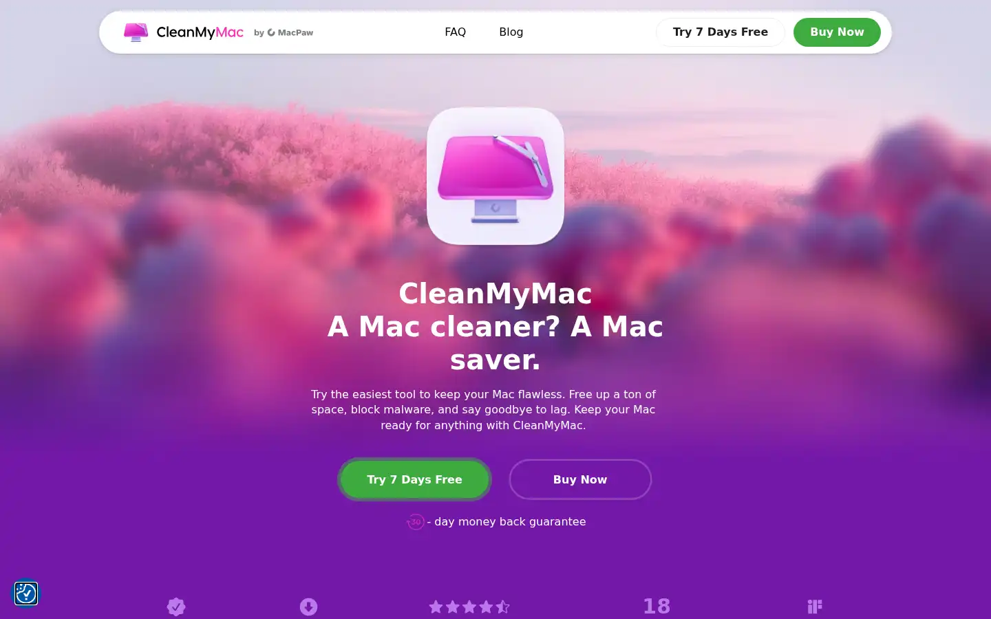 Screenshot of cleanmymac.com