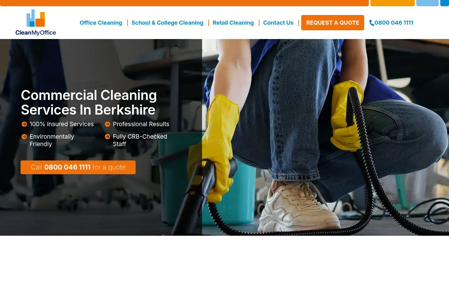 Screenshot of cleanmyoffice.co.uk