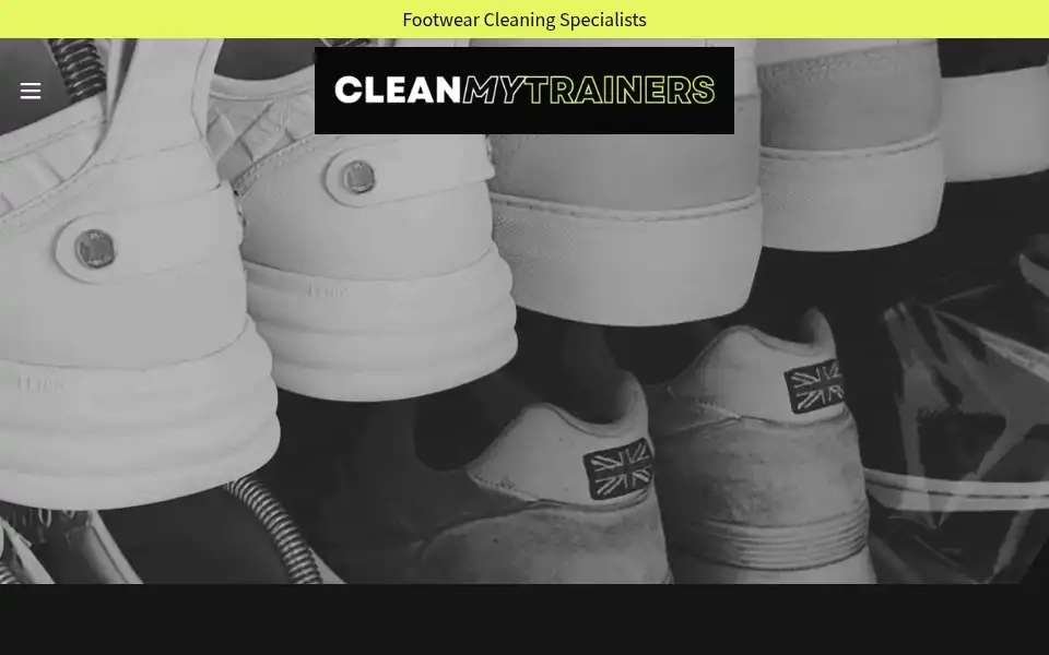 Screenshot of cleanmytrainers.com