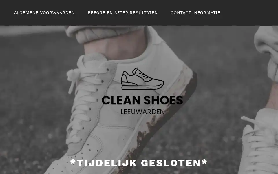 Screenshot of cleanshoesleeuwarden.nl