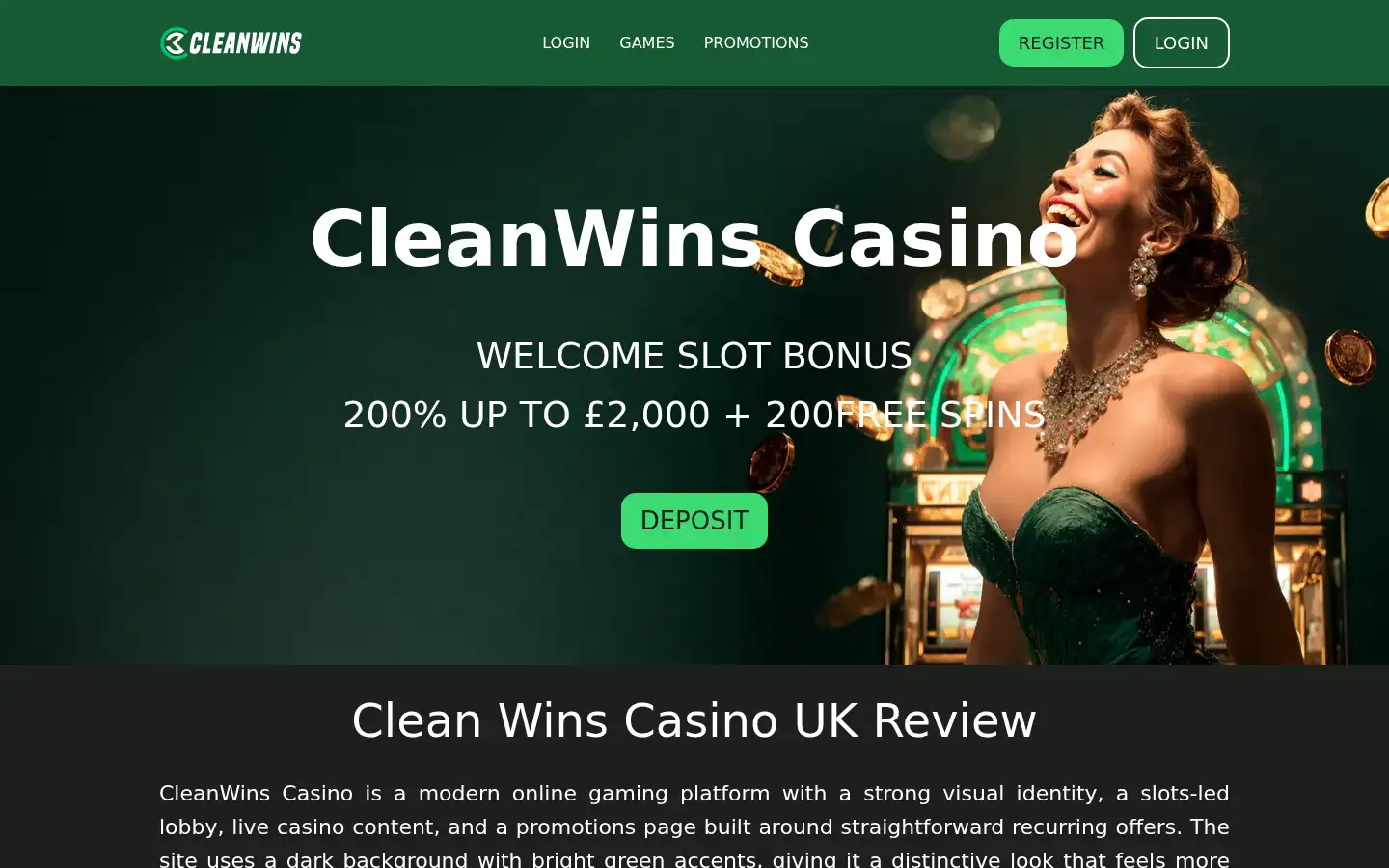 Screenshot of cleanwins.co.uk