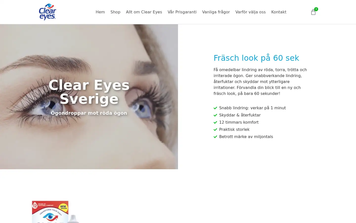 Screenshot of clear-eyes.se