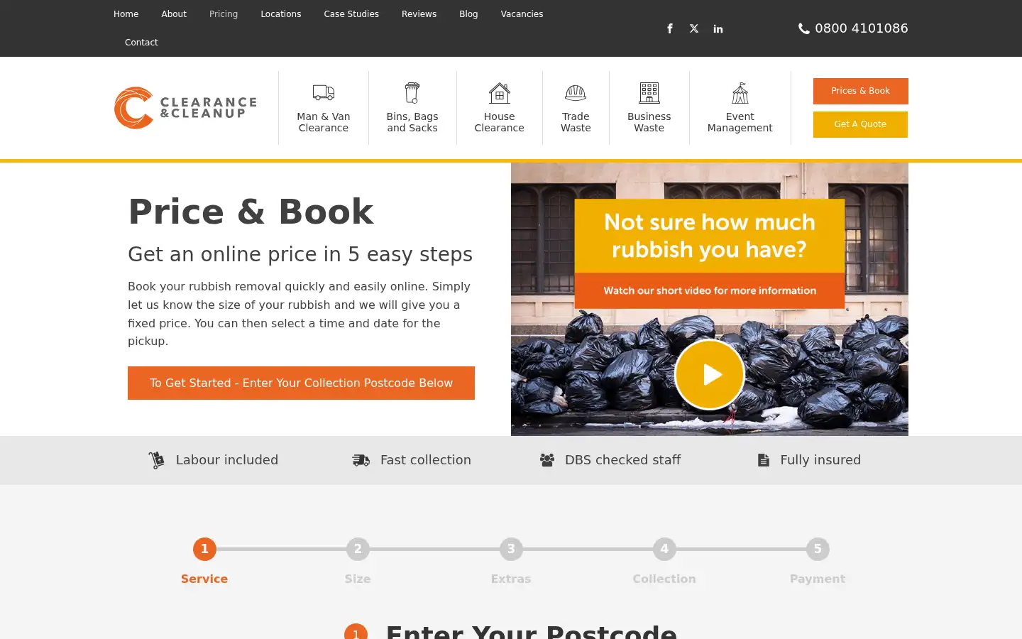 Screenshot of clearanceandcleanup.co.uk