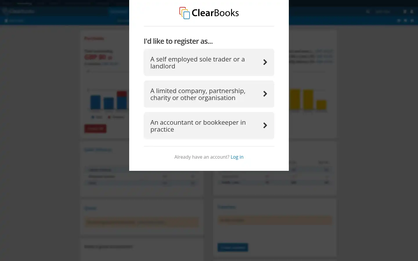 Screenshot of clearbooks.co.uk