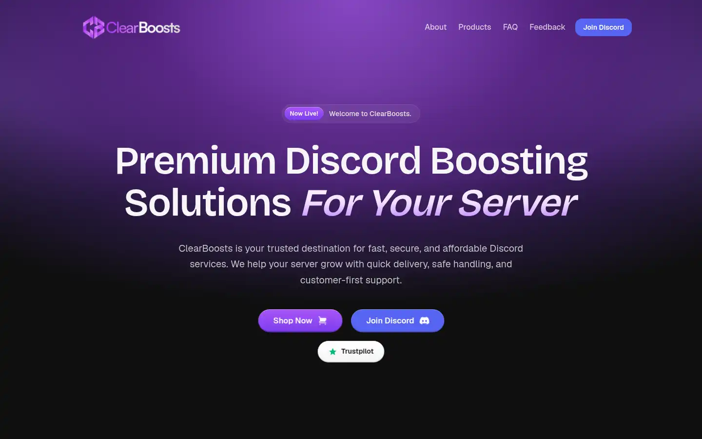 Screenshot of clearboosts.com