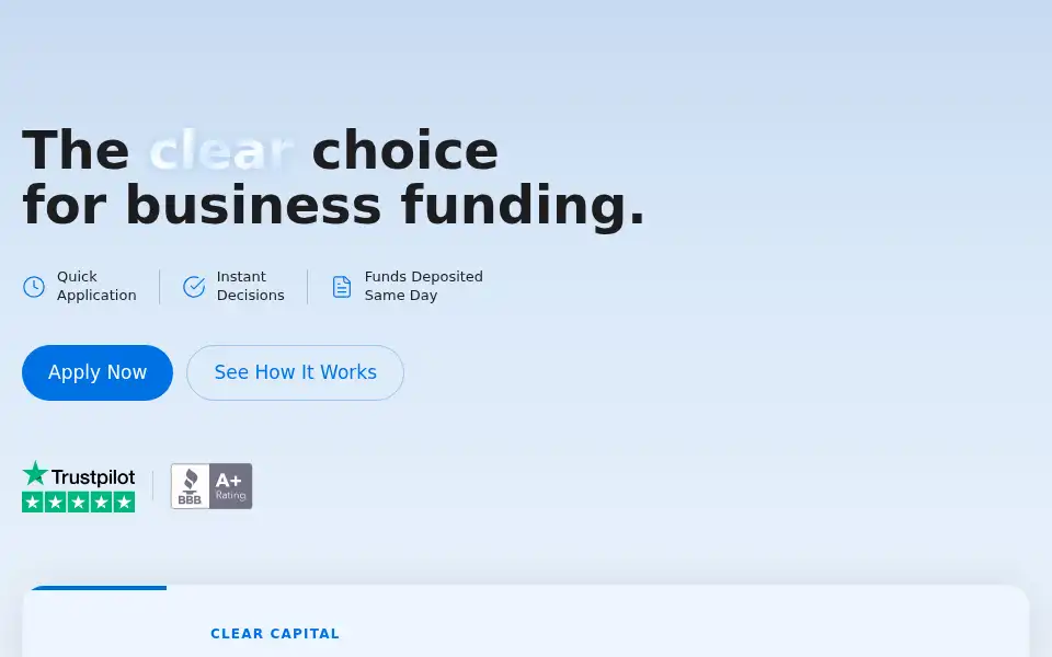 Screenshot of clearcapfund.com