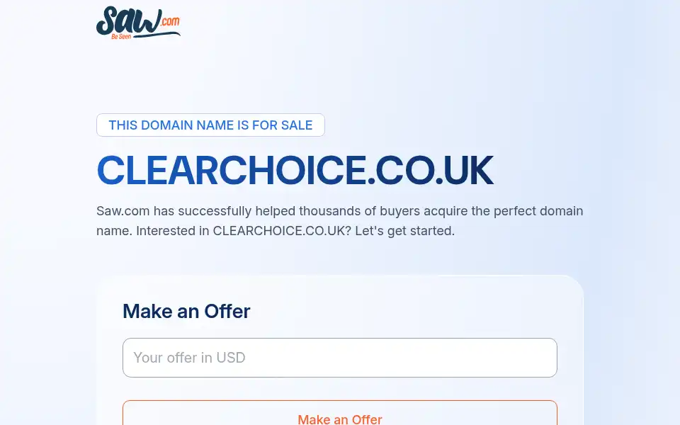 Screenshot of clearchoice.co.uk