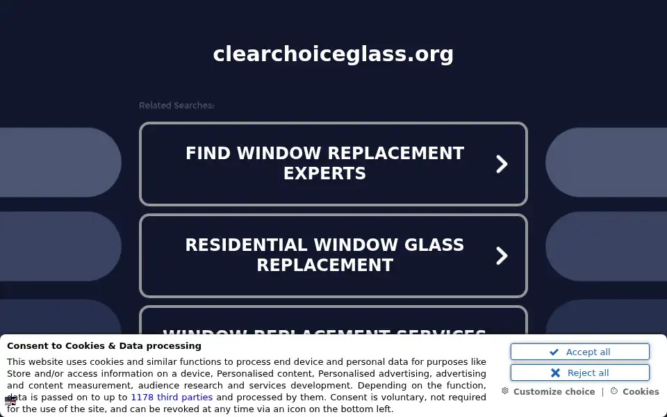 Screenshot of clearchoiceglass.org