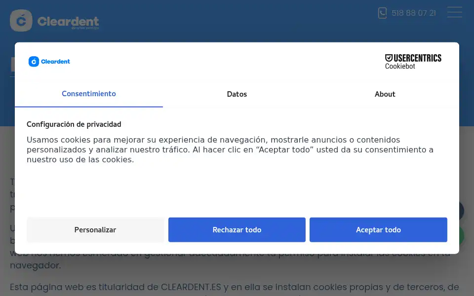 Screenshot of cleardent.es