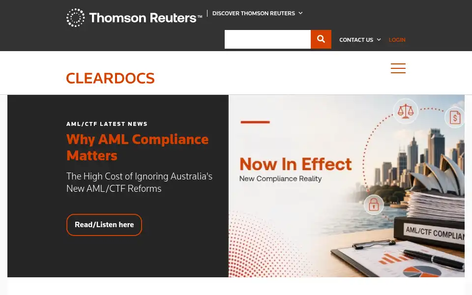 Screenshot of cleardocs.com
