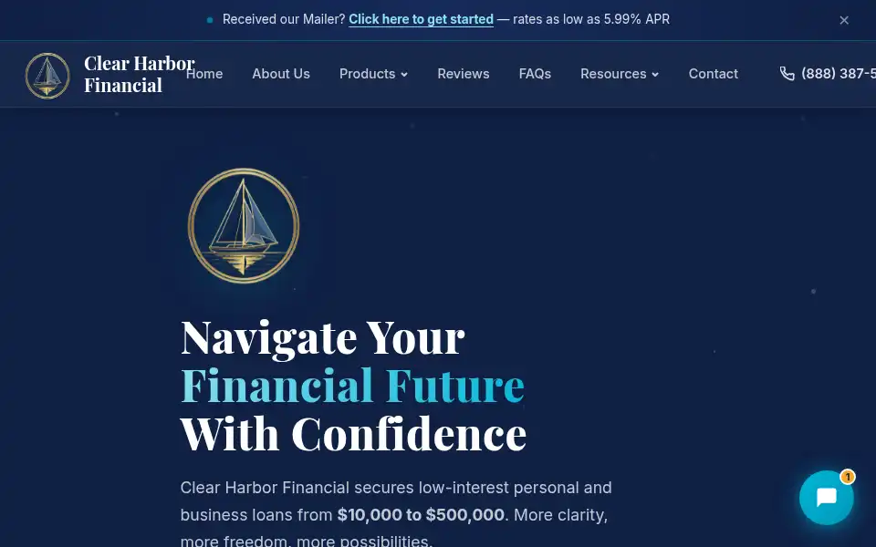 Screenshot of clearharborfinancial.com