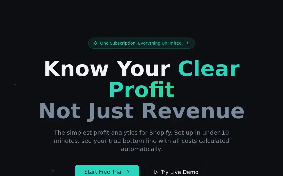 Screenshot of clearprofit.app