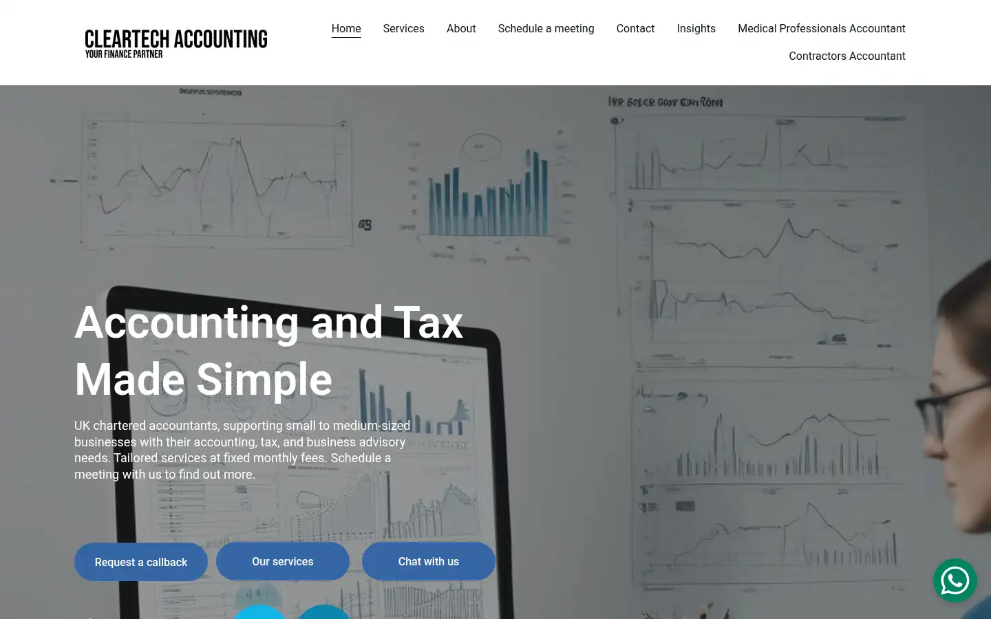 Screenshot of cleartechaccounting.com