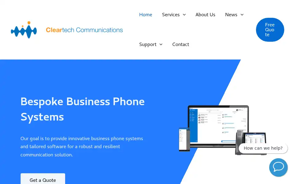 Screenshot of cleartechcomms.co.uk