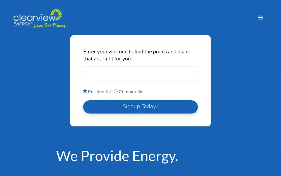 Screenshot of clearviewenergy.com