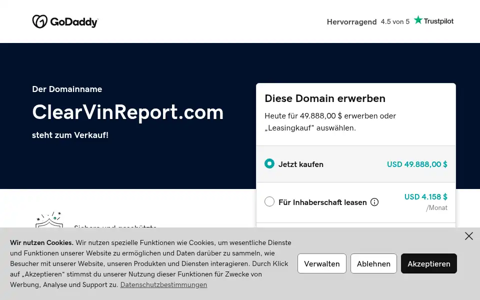 Screenshot of clearvinreport.com
