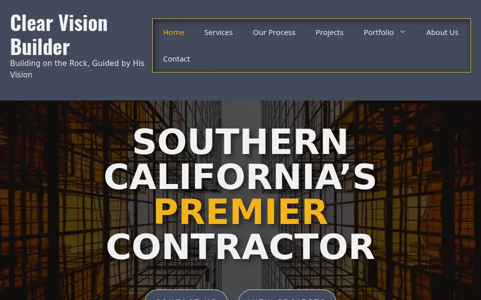 Screenshot of clearvisionbuilder.com