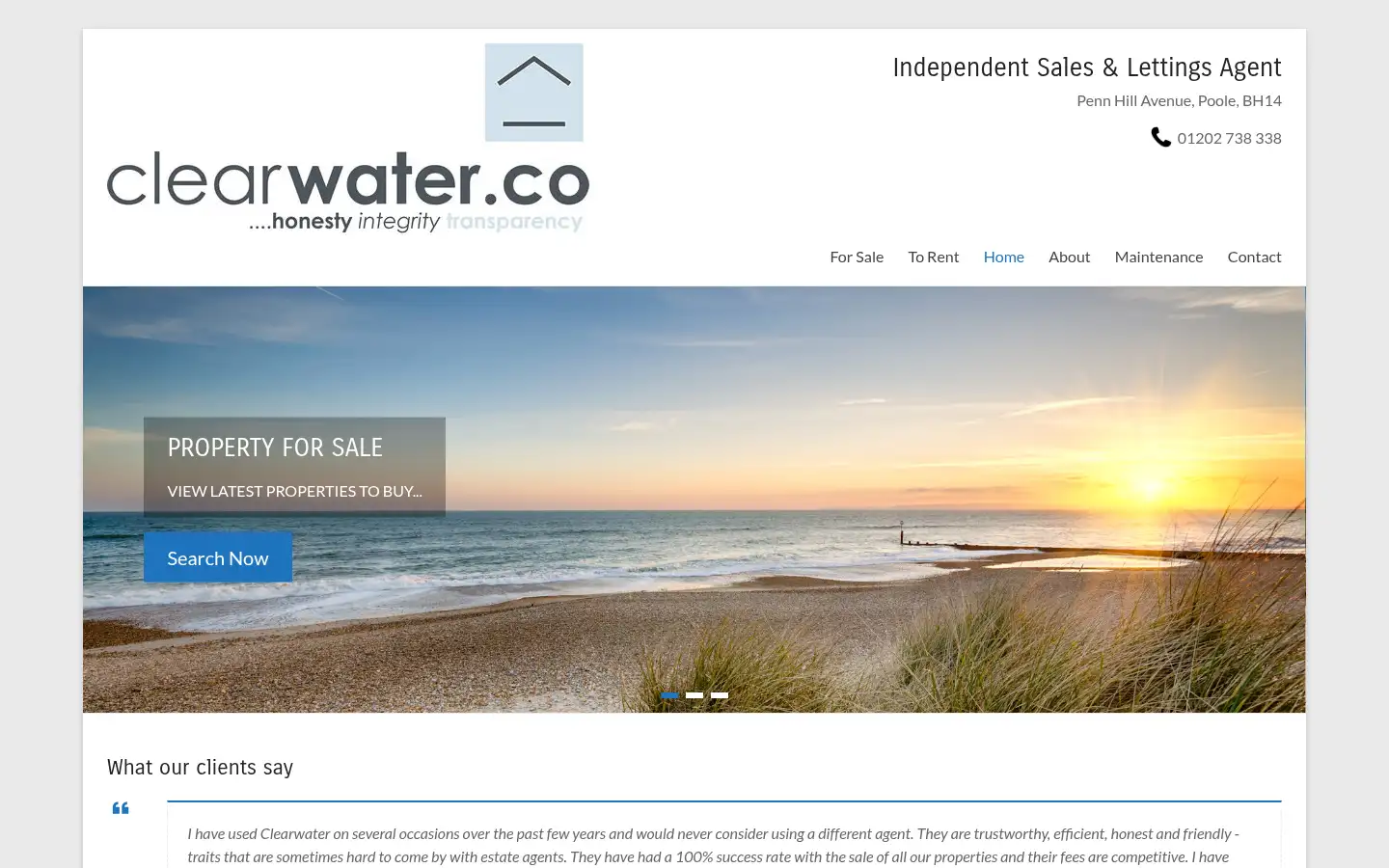 Screenshot of clearwater.co