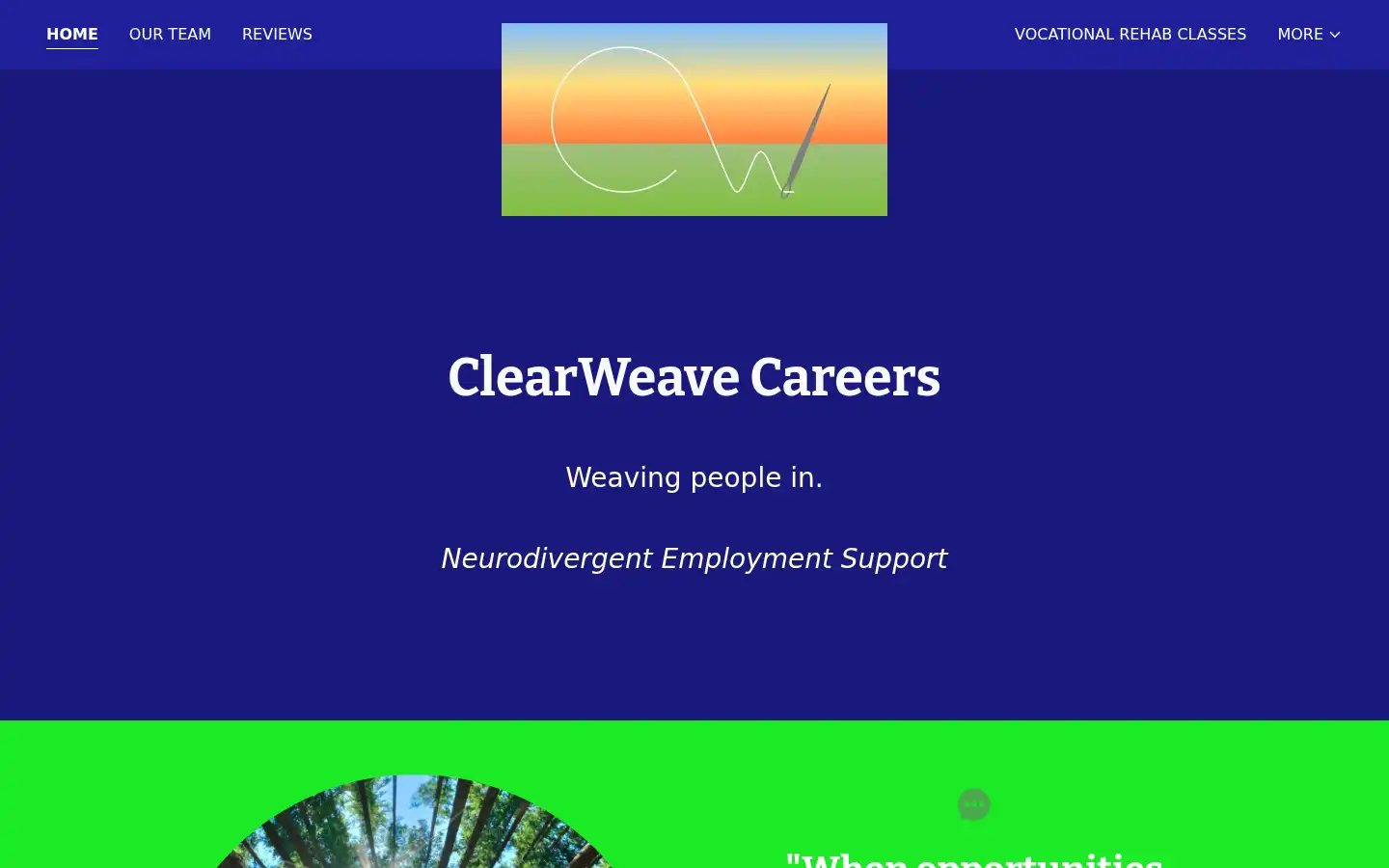Screenshot of clearweavejobs.com