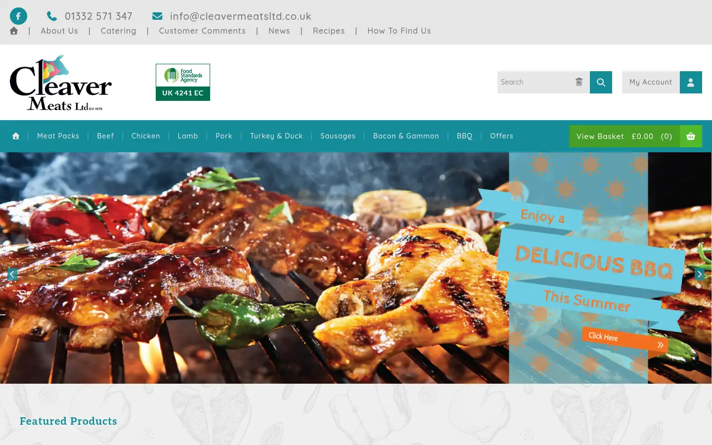 Screenshot of cleavermeatsltd.co.uk