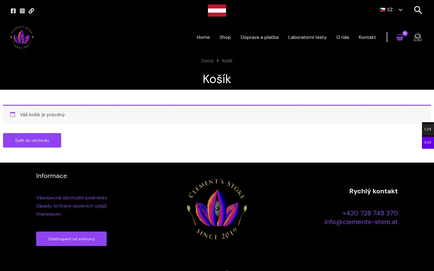 Screenshot of clements-store.at