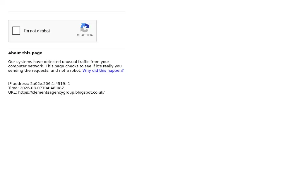 Screenshot of clementsagencygroup.blogspot.co.uk