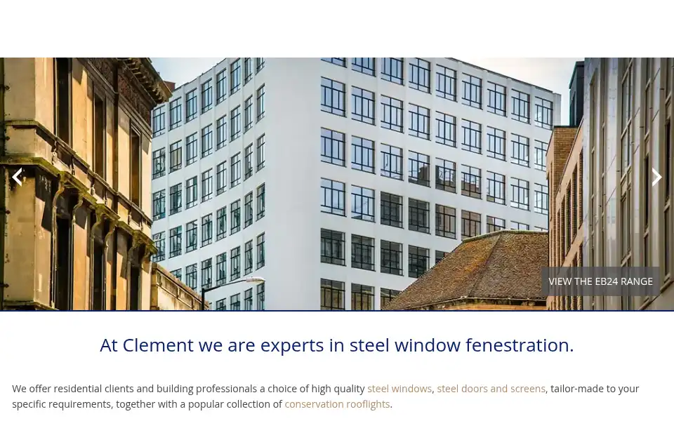 Screenshot of clementwindows.co.uk