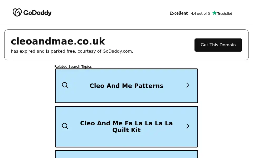 Screenshot of cleoandmae.co.uk