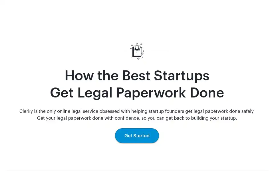 Screenshot of clerky.com