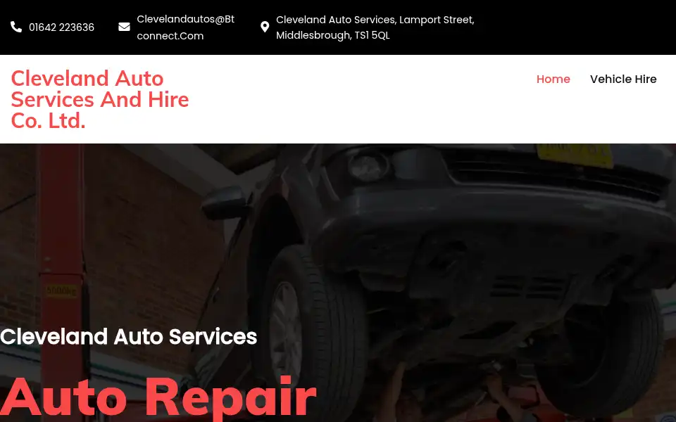 Screenshot of clevelandautoservices.co.uk