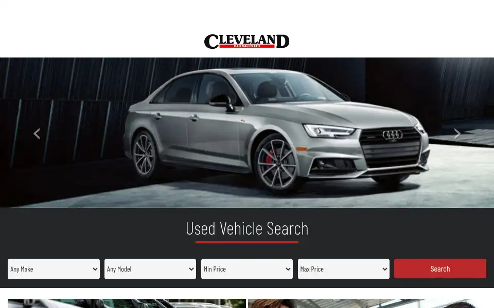 Screenshot of clevelandcarsales.co.uk