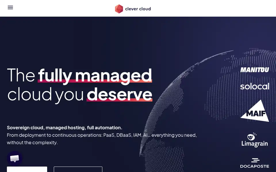 Screenshot of clever-cloud.com