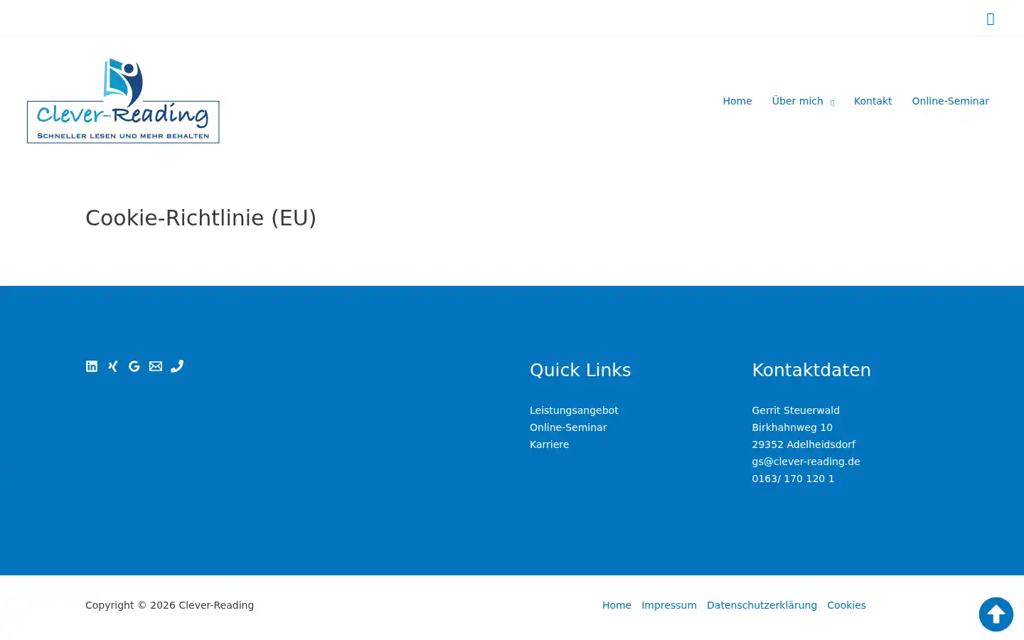 Screenshot of clever-reading.de
