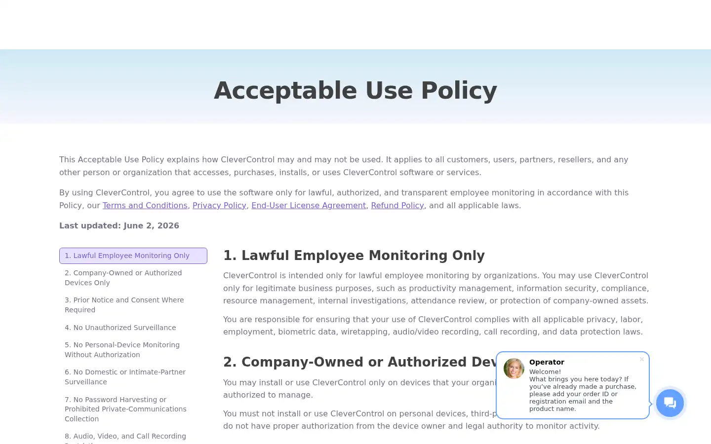 Screenshot of clevercontrol.com
