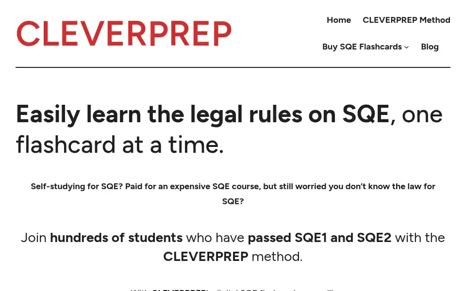 Screenshot of cleverprep.co.uk