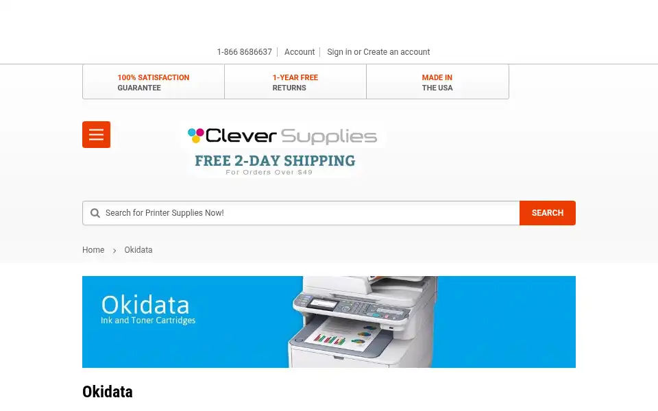 Screenshot of cleversupplies.com