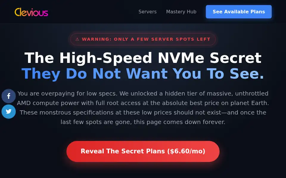 Screenshot of clevious.com