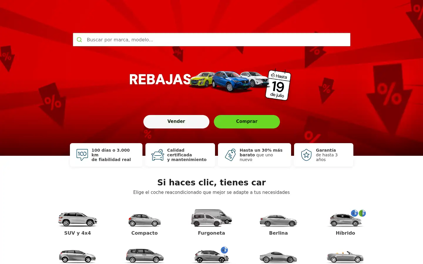 Screenshot of clicars.com