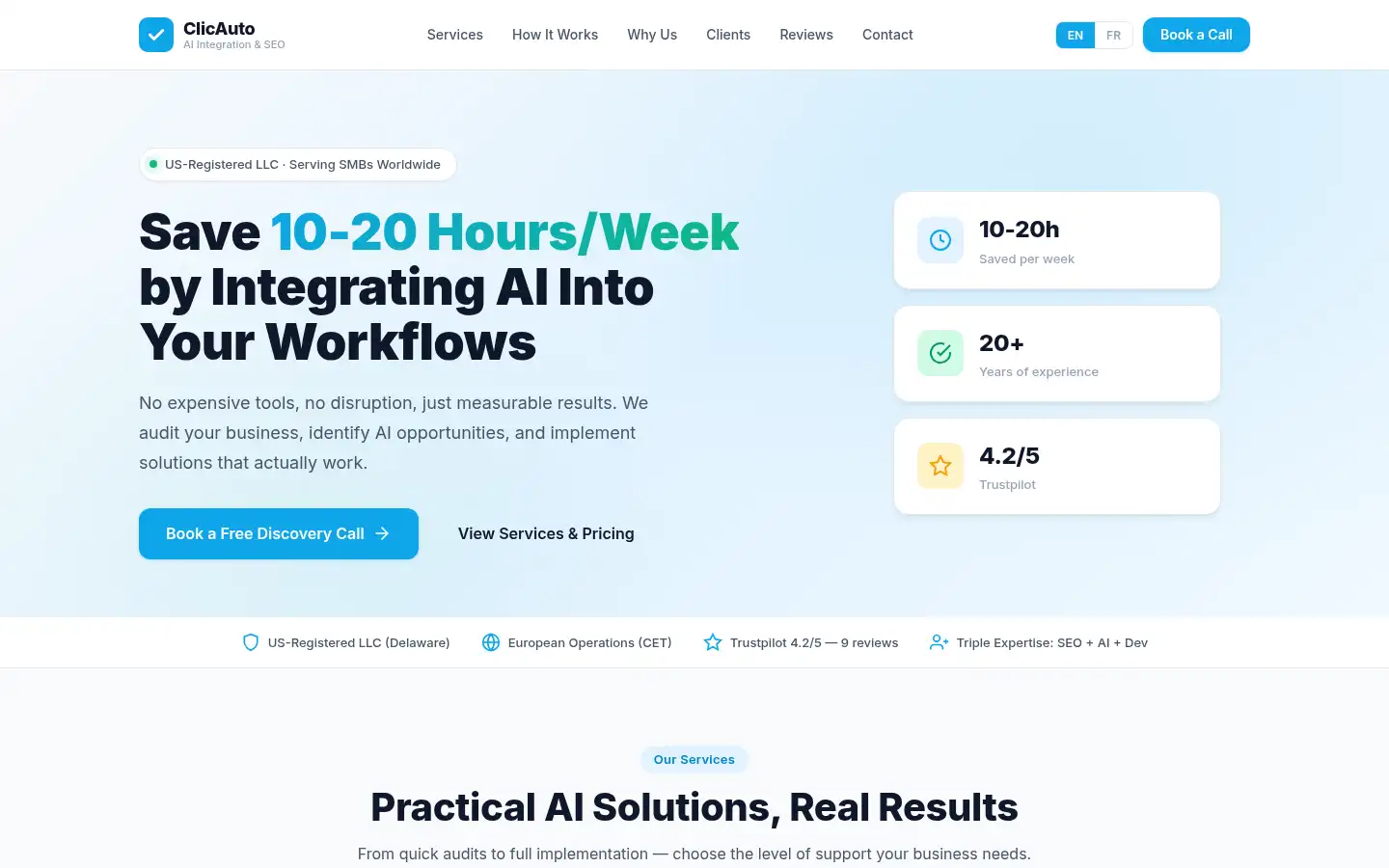 Screenshot of clicauto.com