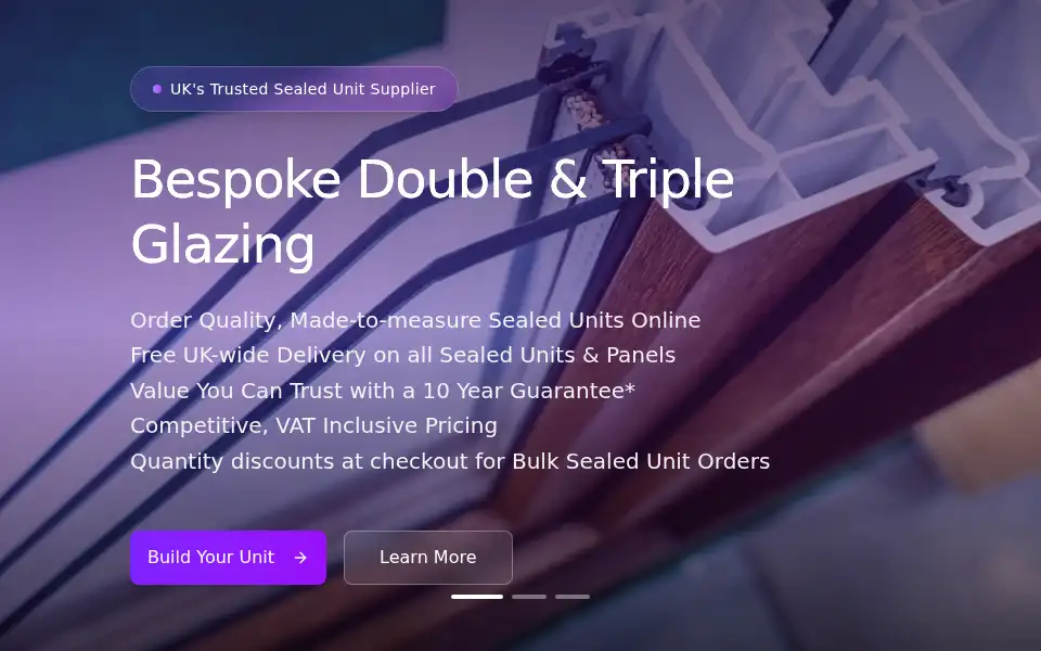 Screenshot of click2glaze.co.uk