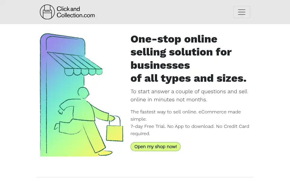 Screenshot of clickandcollection.com