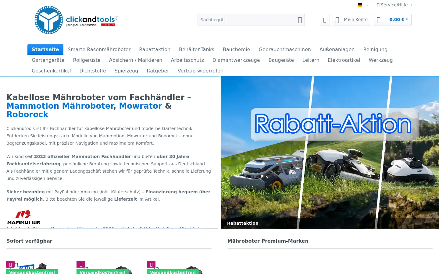 Screenshot of clickandtools.de